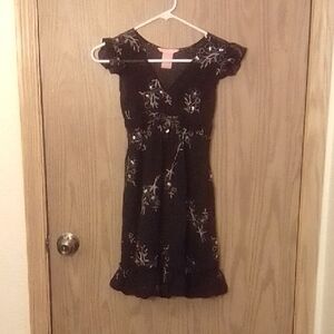 Hype Black Floral Kids Dress